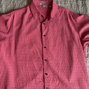 Axist Men's 90s/y2k Red Grid Shirt